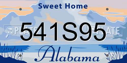 541S95 Alabama License Plate