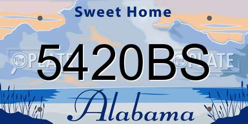 5420BS Alabama License Plate
