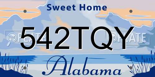 542TQY Alabama License Plate