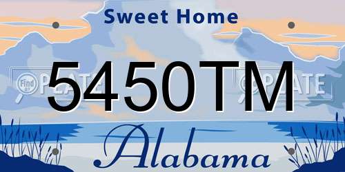 5450TM Alabama License Plate