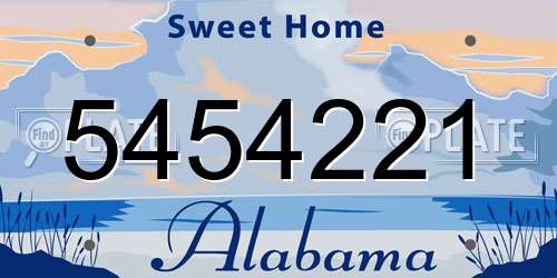 5454221 Alabama License Plate