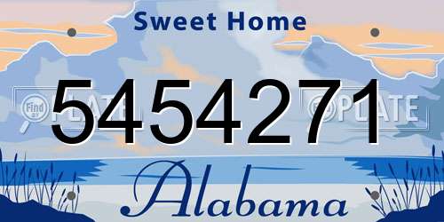 5454271 Alabama License Plate
