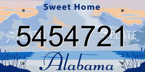 5454721 Alabama License Plate