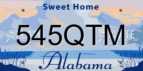 545QTM Alabama License Plate