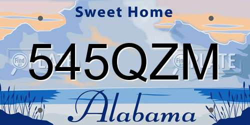 545QZM Alabama License Plate