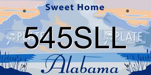 545SLL Alabama License Plate