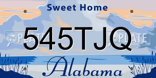 545TJQ Alabama License Plate