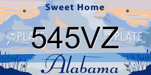 545VZ Alabama License Plate