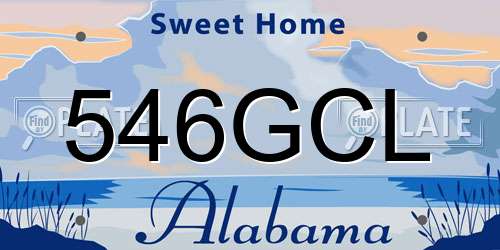 546GCL Alabama License Plate
