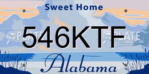 546KTF Alabama License Plate