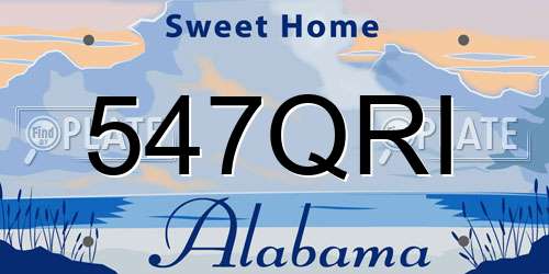 547QRI Alabama License Plate