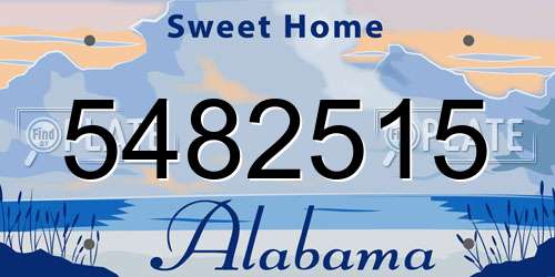 5482515 Alabama License Plate