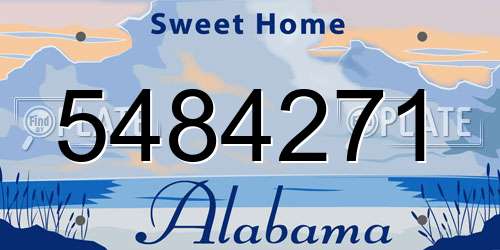 5484271 Alabama License Plate