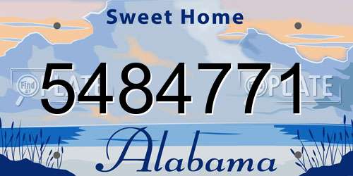 5484771 Alabama License Plate