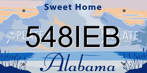 548IEB Alabama License Plate