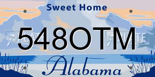 548OTM Alabama License Plate