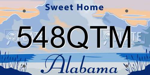 548QTM Alabama License Plate