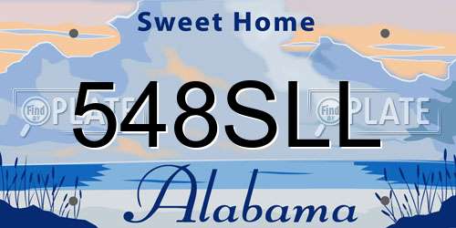 548SLL Alabama License Plate