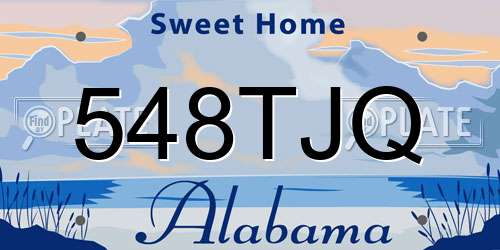 548TJQ Alabama License Plate