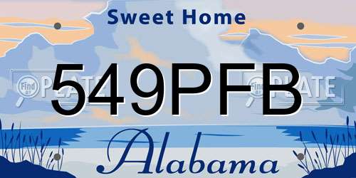 549PFB Alabama License Plate