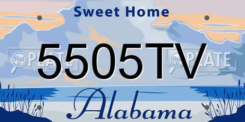 5505TV Alabama License Plate