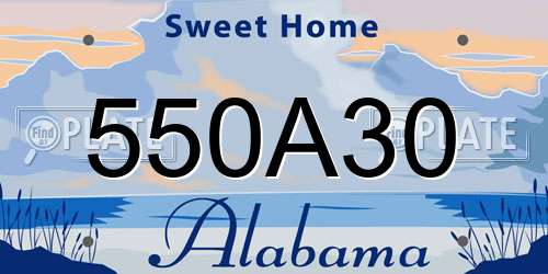 550A30 Alabama License Plate