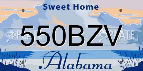 550BZV Alabama License Plate