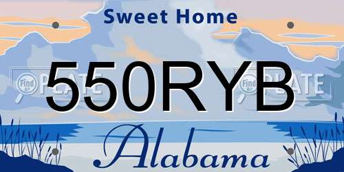 550RYB Alabama License Plate