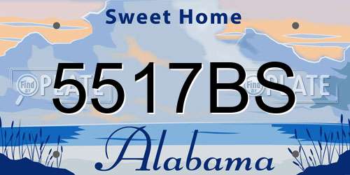 5517BS Alabama License Plate