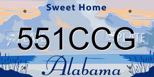 551CCG Alabama License Plate