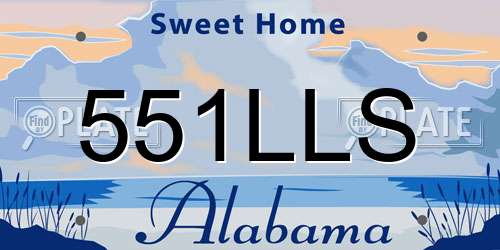 551LLS Alabama License Plate