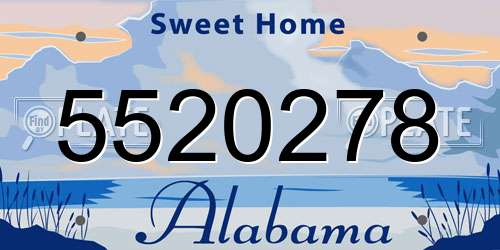 5520278 Alabama License Plate
