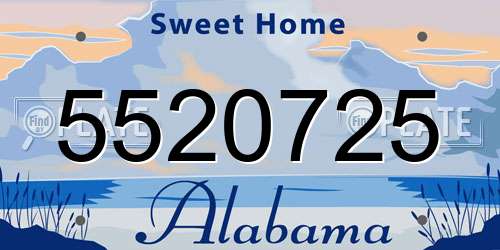 5520725 Alabama License Plate