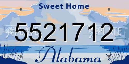 5521712 Alabama License Plate