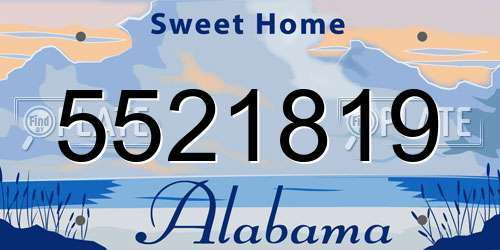 5521819 Alabama License Plate