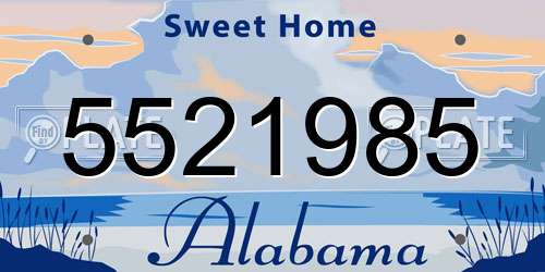 5521985 Alabama License Plate