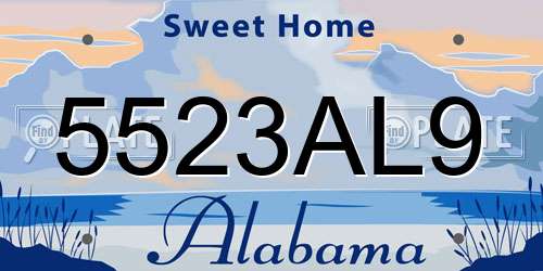 5523AL9 Alabama License Plate