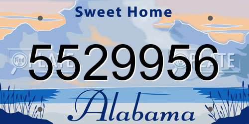 5529956 Alabama License Plate