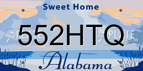 552HTQ Alabama License Plate
