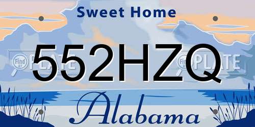 552HZQ Alabama License Plate