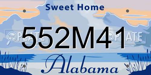 552M41 Alabama License Plate