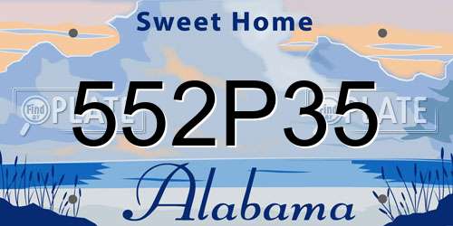 552P35 Alabama License Plate