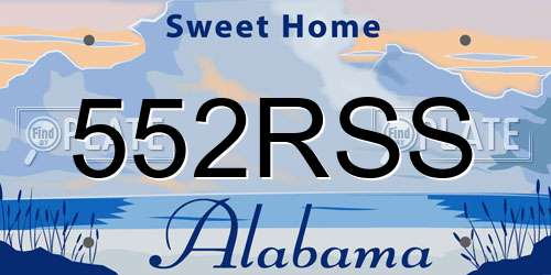552RSS Alabama License Plate