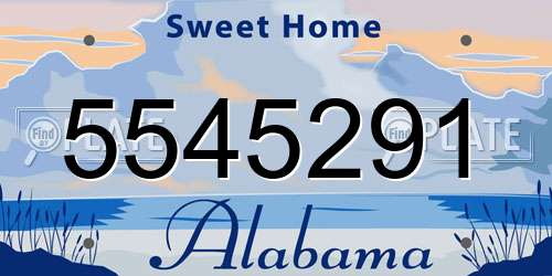 5545291 Alabama License Plate