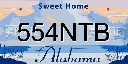 554NTB Alabama License Plate