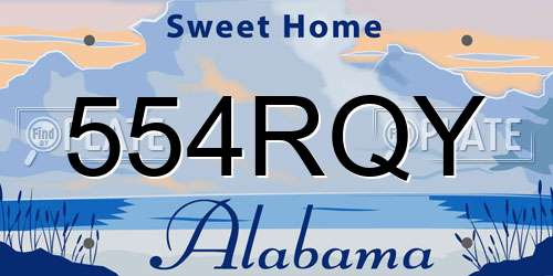 554RQY Alabama License Plate