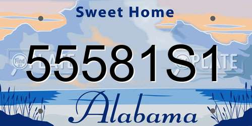 55581S1 Alabama License Plate