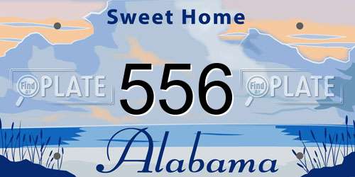 556 Alabama License Plate