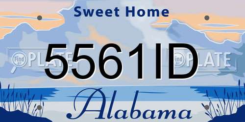 5561ID Alabama License Plate