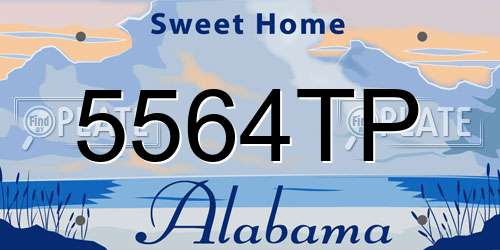 5564TP Alabama License Plate